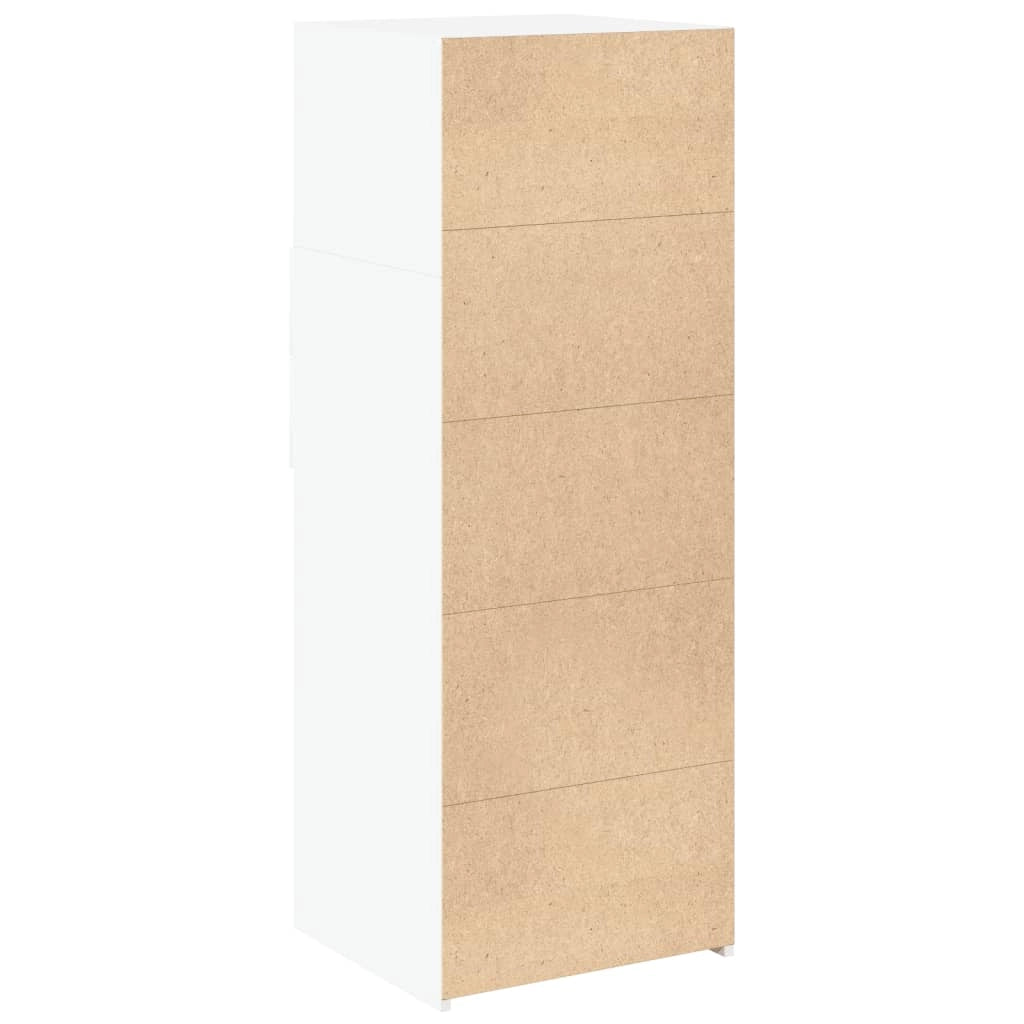 Buffet credenza cassettiera mobiletto mobile contenitore organizer cucina soggiorno salotto alto 45 x 42,5 x 124 cm legno ingegnerizzato bianco 02_0032455