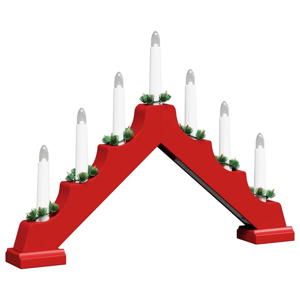 Ponte con Candele di Natale 3 pcs Rosso 39.5 x 5 x 29 cm