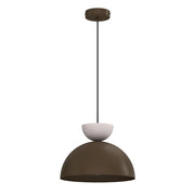 Lampada a sospensione Nevis 1xE27 bronzo/beige 29 cm