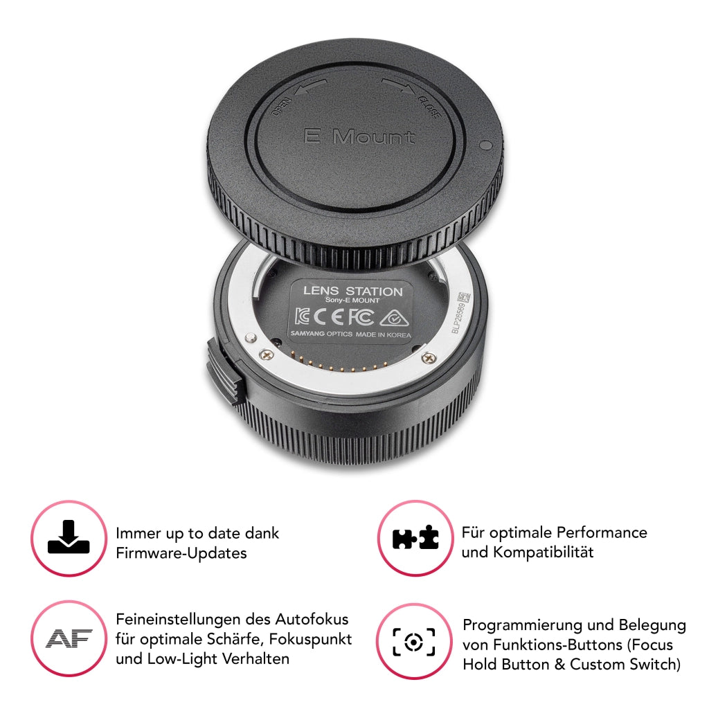 Obiettivo per ritratti fotografici AF 75mm F1.8 FE con Lens Station - Autofocus full-frame APS-C a focale fissa - compatibile con Sony E-mount