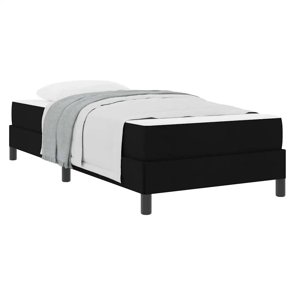 vidaXL Letto a molle con materasso Nero 80 x 200 cm Tessuto