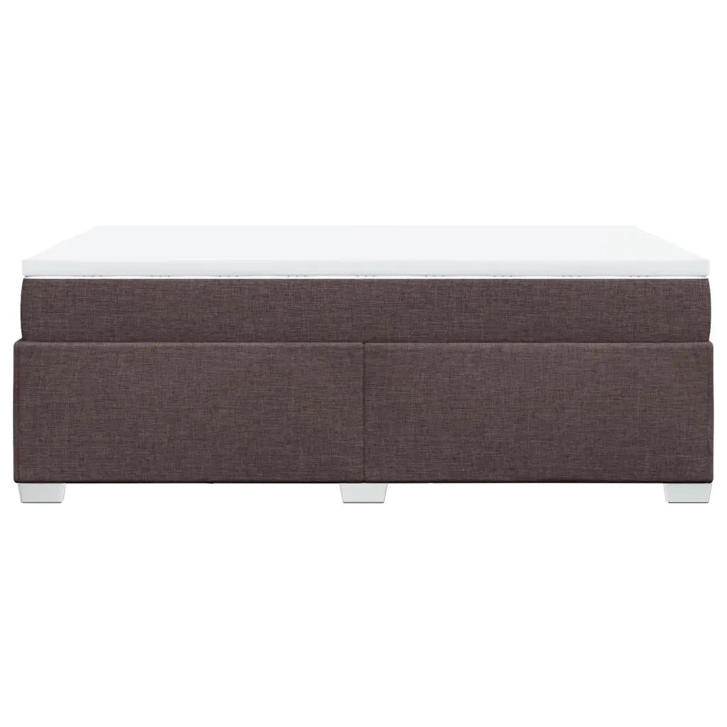 Giroletto a Molle con Materasso Marrone Scuro 120x190cm Tessuto 3285119