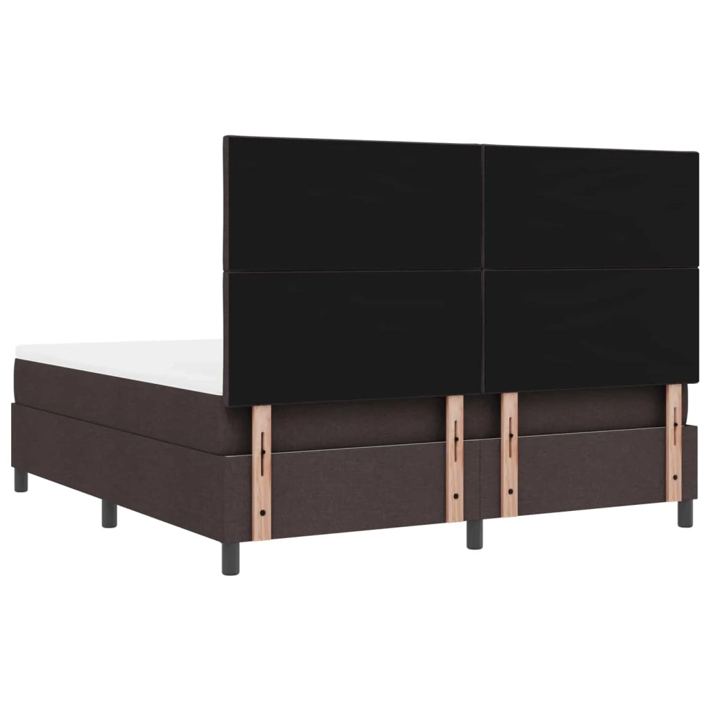 Letto a molle con testiera Marrone scuro 180 x 200 cm Tessuto 3342966