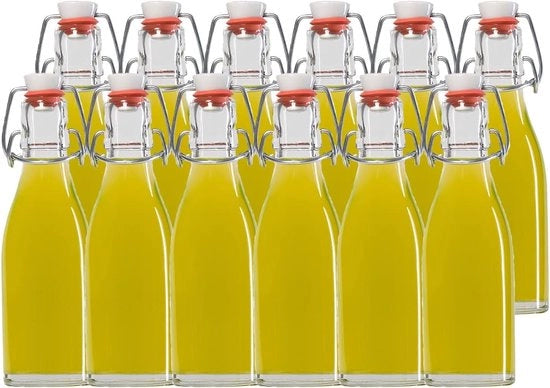 Set di 10 flaconi con cappuccio, 200 ml, con cappuccio, da riempire personalmente, diametro 5 cm, inclusa chiave per riempimento