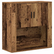 Armadietto a Muro | Mobile a Parete con lo scaffale Legno vecchio 80 x 33 x 80 cm
