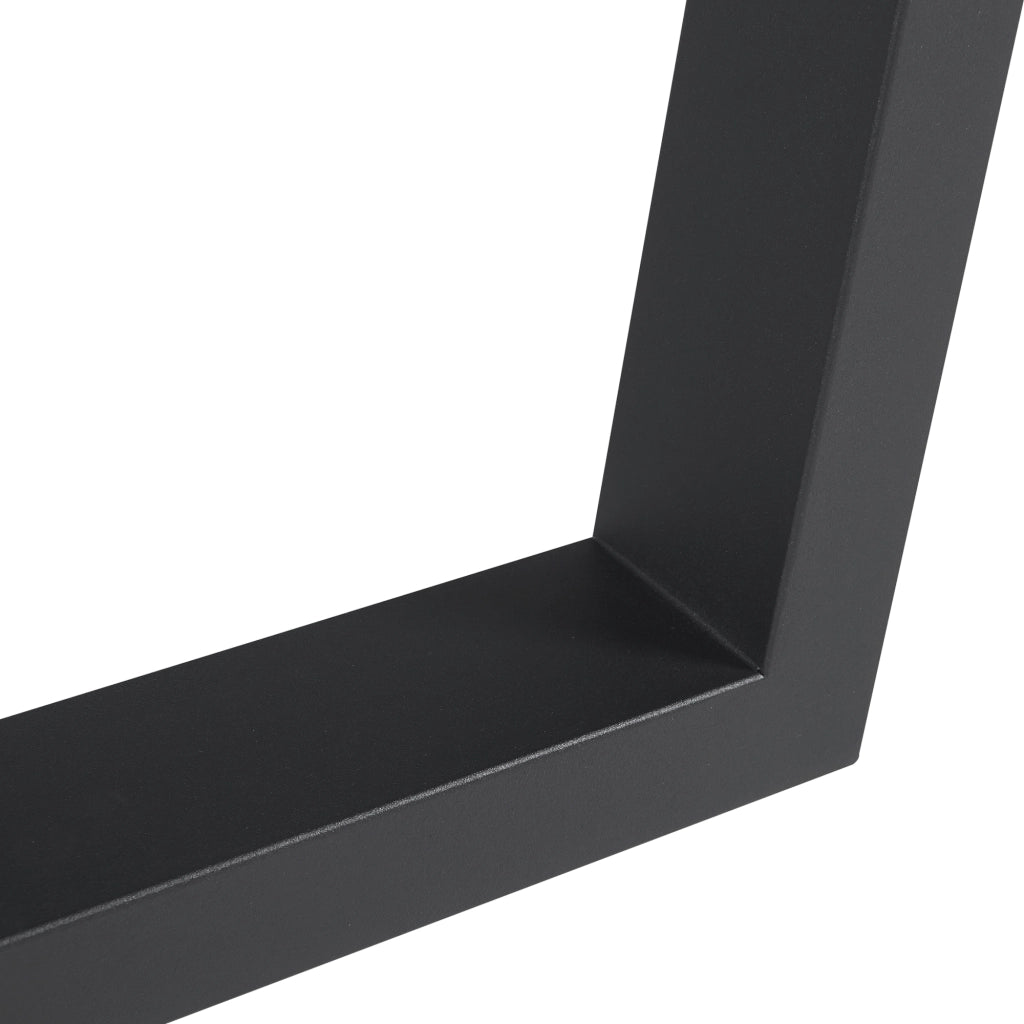 Set Lalling di 2 Gambe Trapezoidali per Mobili 'Fai da Te' in Acciaio - Altezza 72 cm - Nero [en.casa]