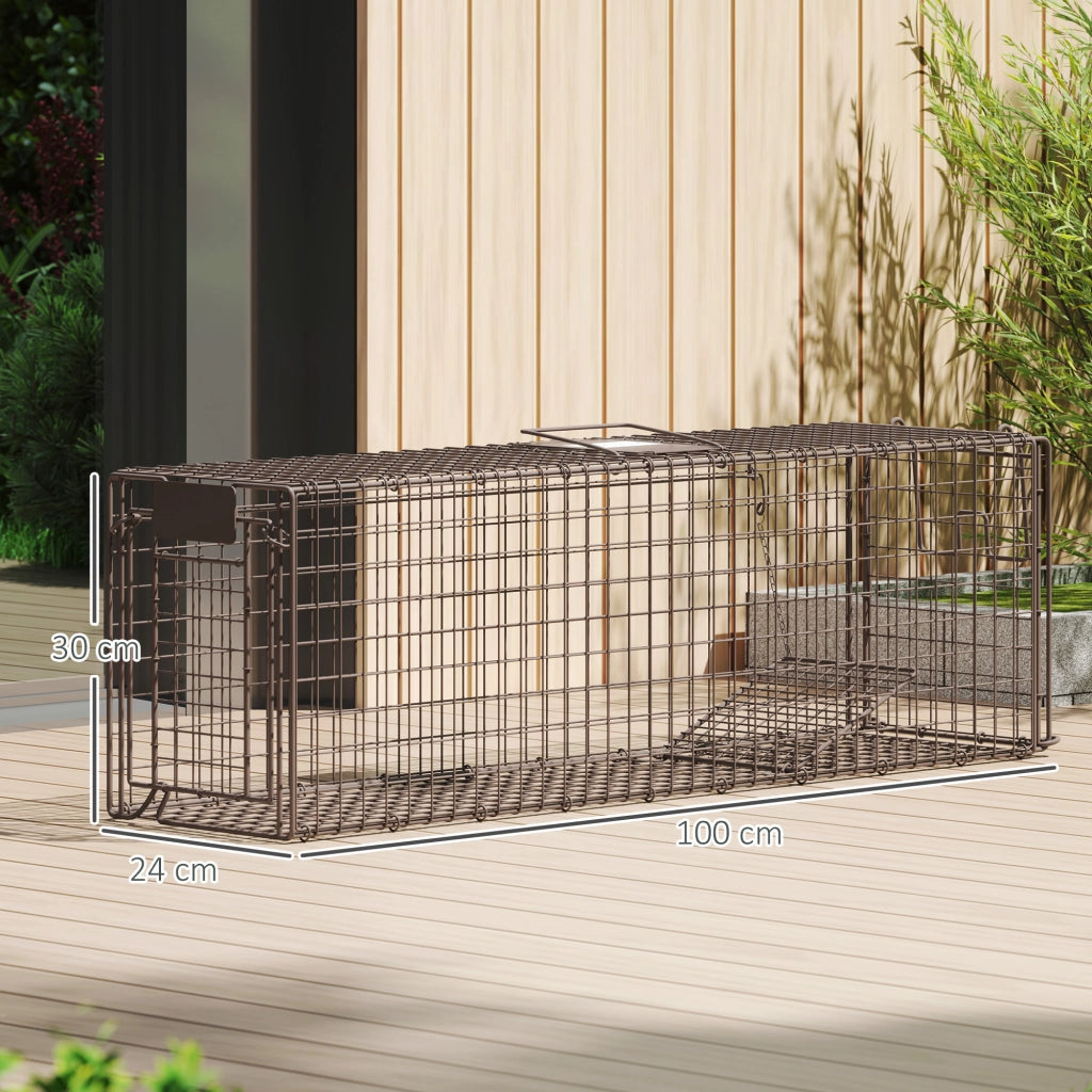 Trappola per Animali Vivi ¨C zephmum ¨C Marrone 100x24x30 cm