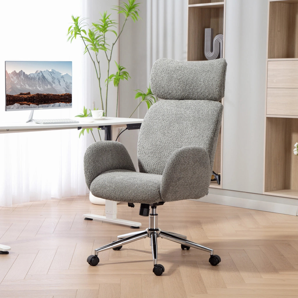 Sedia da ufficio ergonomica con poggiatesta regolabile ¨C zephmum ¨C Grigio scuro