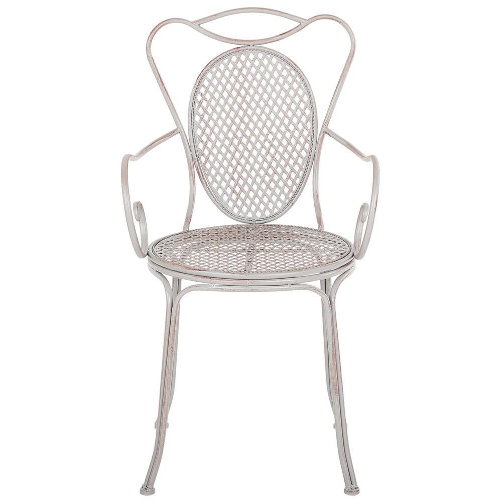 Set Bistrot Tavolo di colore Grigio 2 Sedie in ferro Chic stile Francese