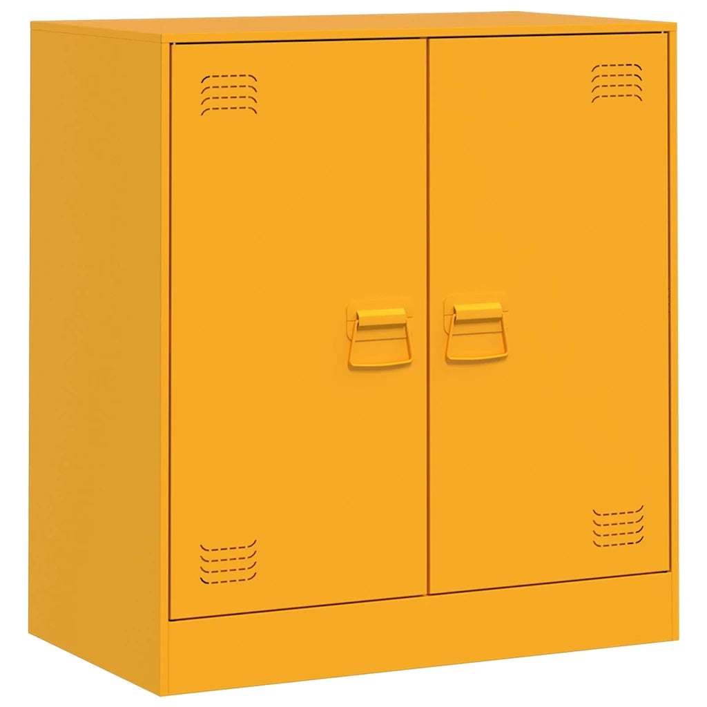 Credenza Giallo Senape 67x39x73 cm in Acciaio