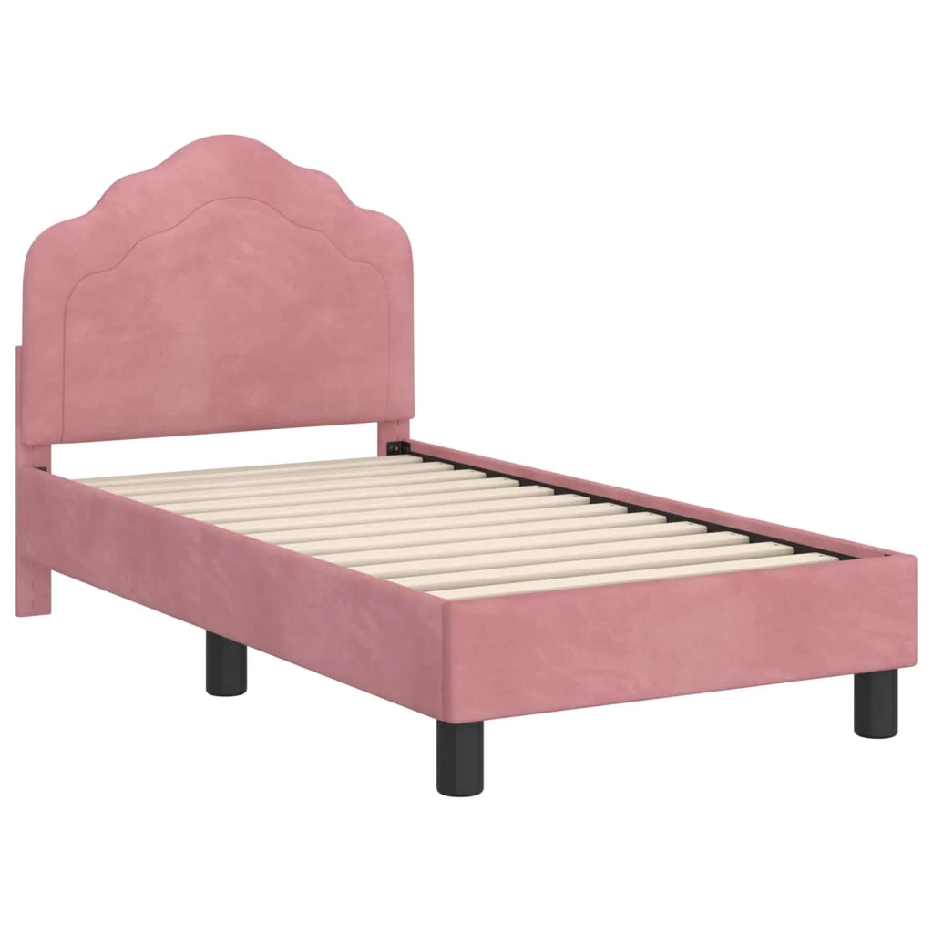 Struttura letto per bambini con testata Rosa 70 x 140 cm