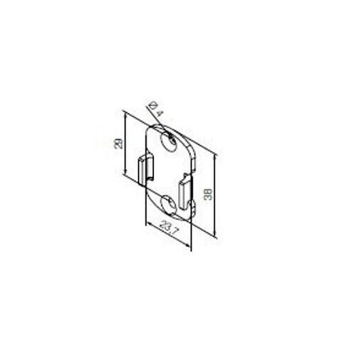 ADATTATORE UNIVERSALE BIANCO PER SUPPORTI ROLLEASE SKYLINE NICE 523.30002 NUOVO