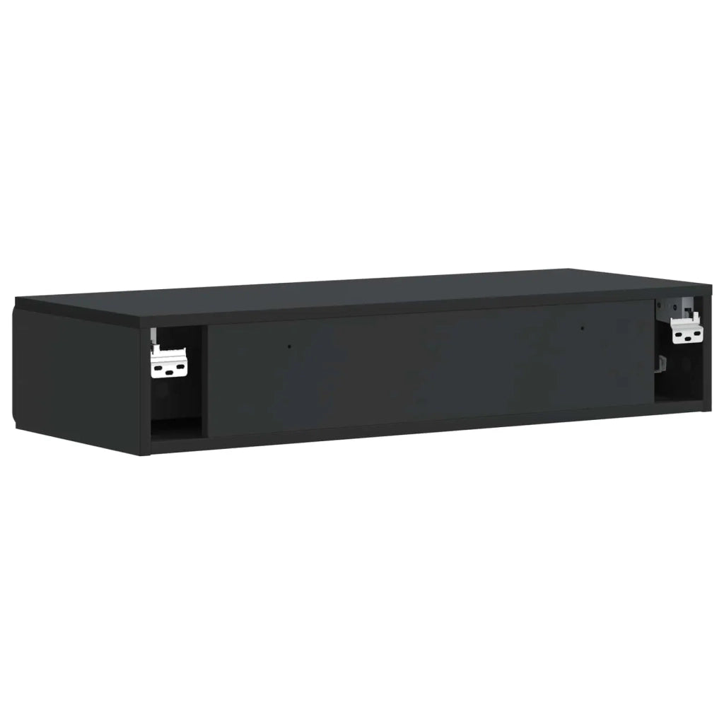 Tavolino da Parete Laterale Nero 87,5 x 34,5 x 17 cm 898326