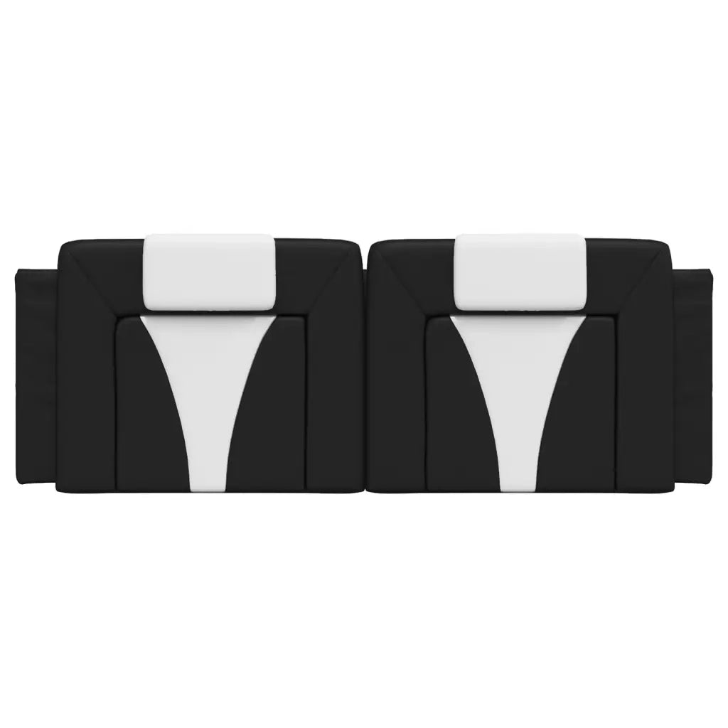 Cuscino Testiera Viana Nero e Bianco 140 cm in Similpelle CFW4373123