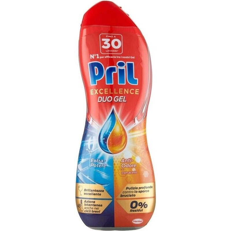 PRIL GOLD GEL PER LAVASTOVIGLIE IN FORMATO DA 540ML ANTIODORE ALL'ACETO