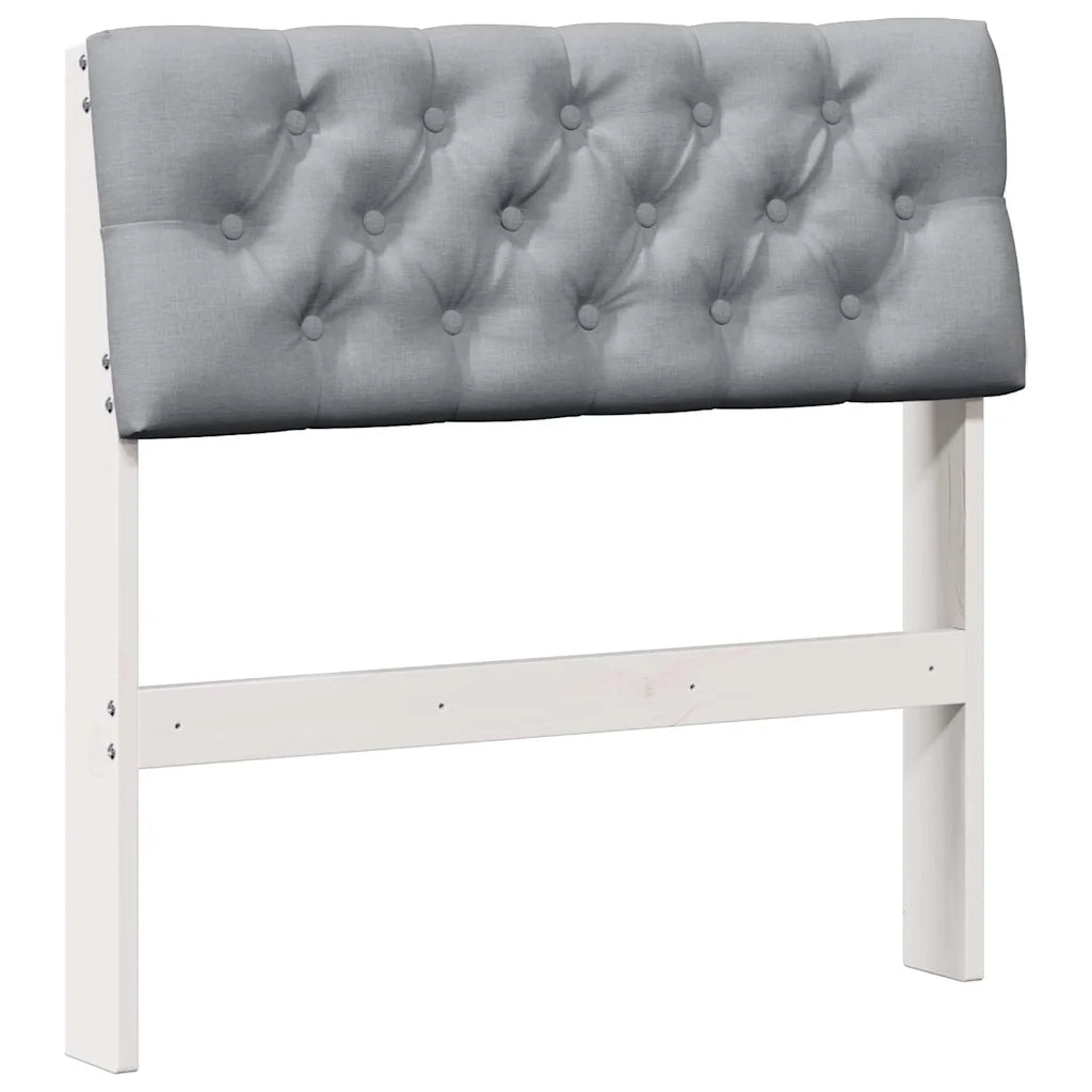 Testiera imbottita Grigio chiaro 75 cm Pino massello 879208