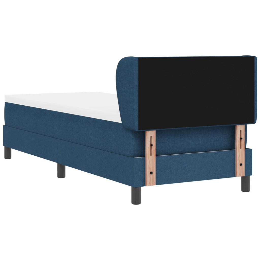 Letto a Box con Materasso Blu 80x200 cm in Tessuto