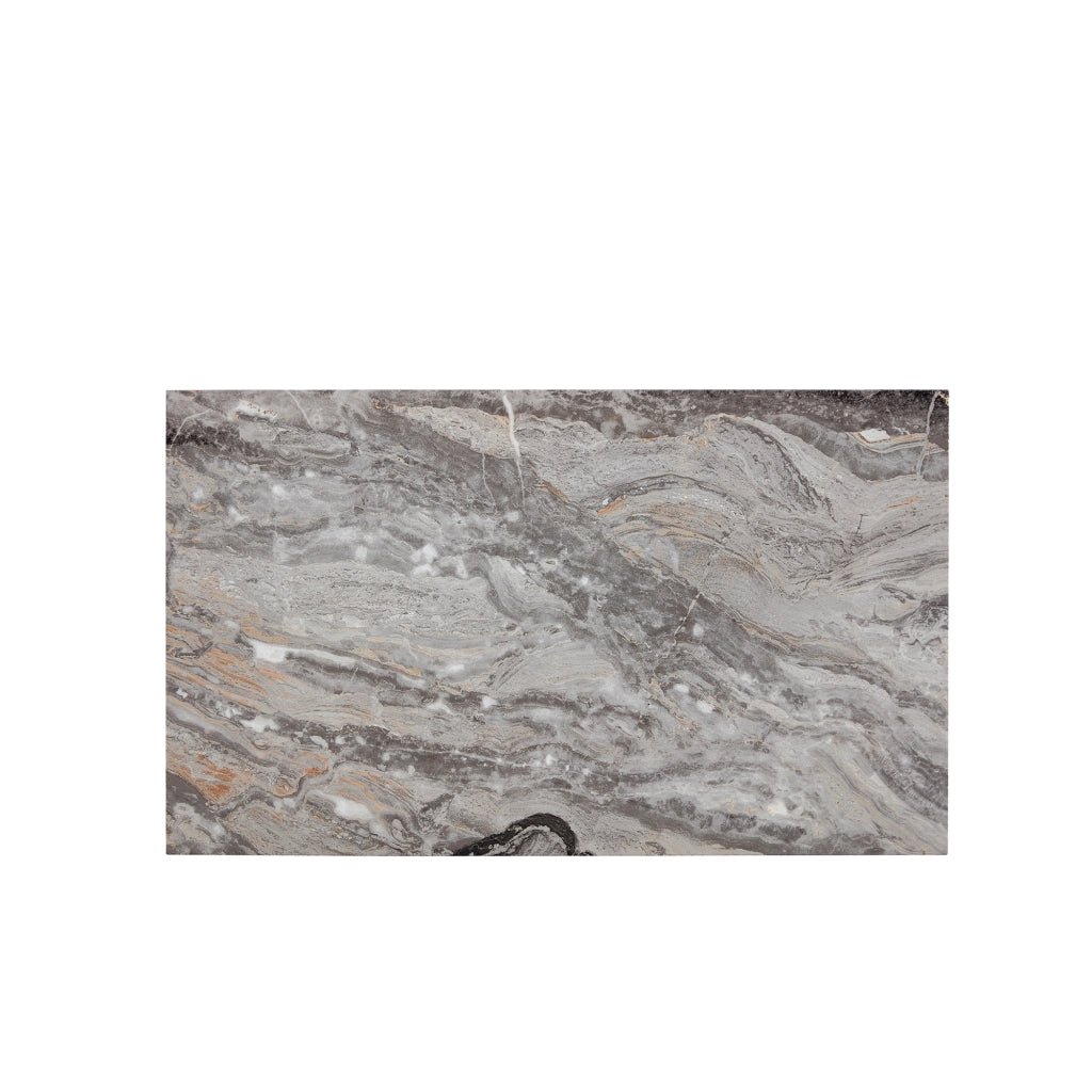 TAVOLINO DA SALOTTO 90x50x30 cm Grigio Effetto Marmo MDF