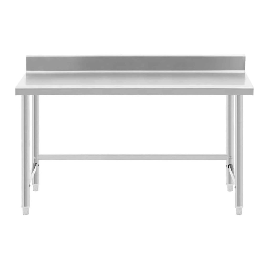 Tavolo da lavoro in acciaio inox piano di lavoro in acciaio inox piano di lavoro professionale tavolo da lavoro cucina alzatina a parete 150 x 70 cm 93 kg 14_0005130
