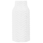 Vaso Fiori gres porcellanato Bianca Rigata Lucida Glamour in stile moderno