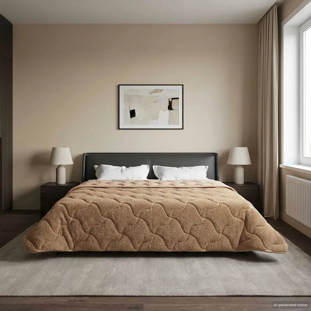 Duvet Invernale Talpa 220 x 240 cm Microfibra e Fleece Teddy 42026358