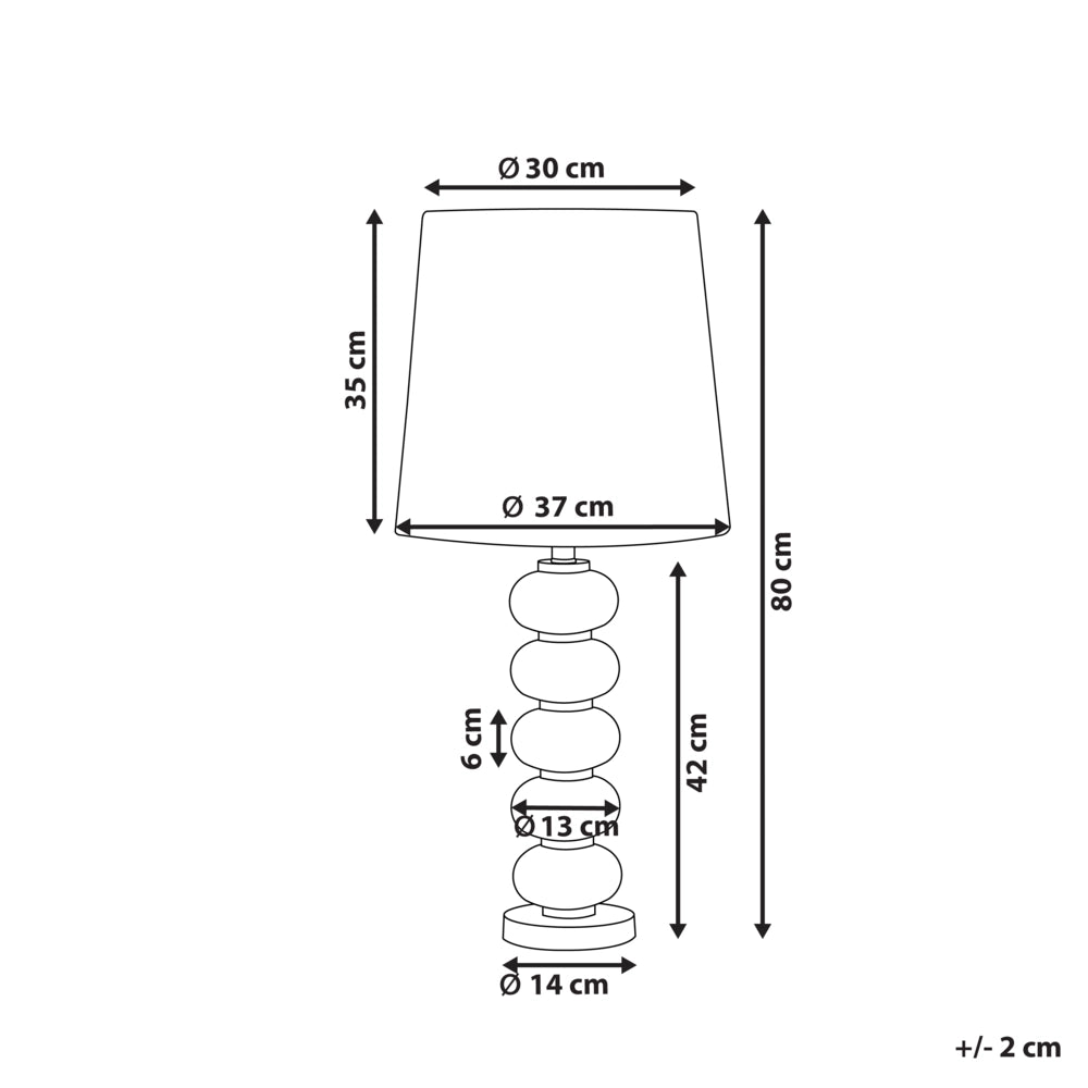 Lampada da Tavolo Base in Metallo Bianco e dorato con Paralume Impero in Tessuto Bianco