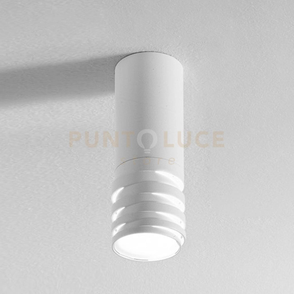 EMILY P - FARETTO BIANCO 1 LUCE ATTACCO GU10 METALLO E ACRILICO LAMPADINA NON INCLUSA