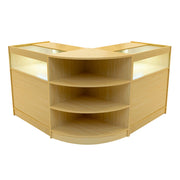 Set Bancone Acero Theseus LED B900 LM60 con Serratura e Vetrina Espositiva