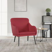 Poltrona Rosso Vino 63x76x80 cm Similpelle cod mxl 14170