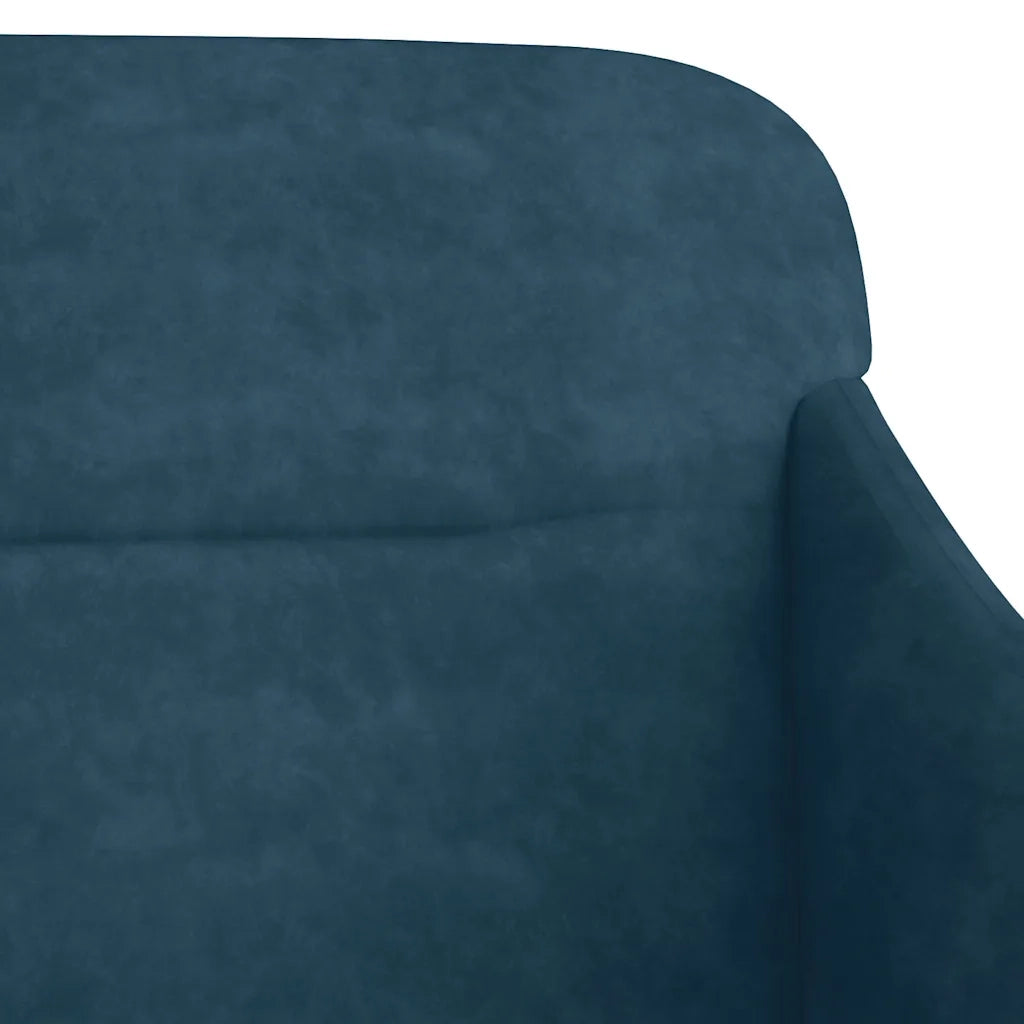 Panca Blu 110x76x80 cm in Velluto CFW3683094