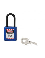 Lucchetto con arco in nylon Ø 6 x 38 mm, blu – THIRARD