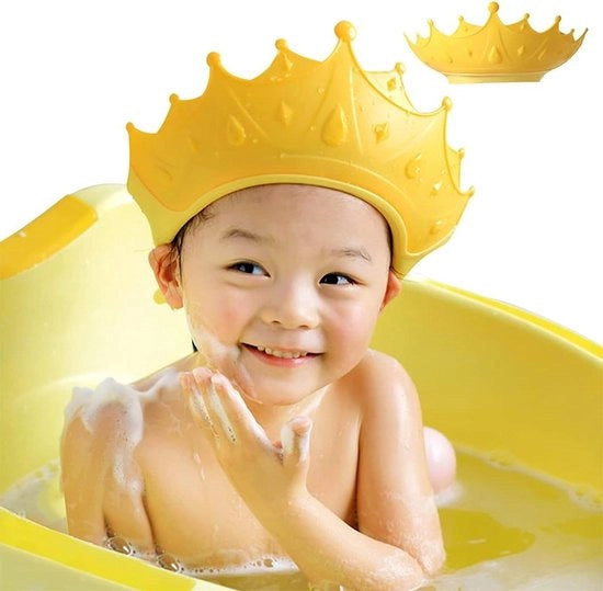 Protezione Orecchie e Occhi per Bambini - Cappuccio Acquaparato per Lavare i Capelli - Giallo, Più di 6 Mesi