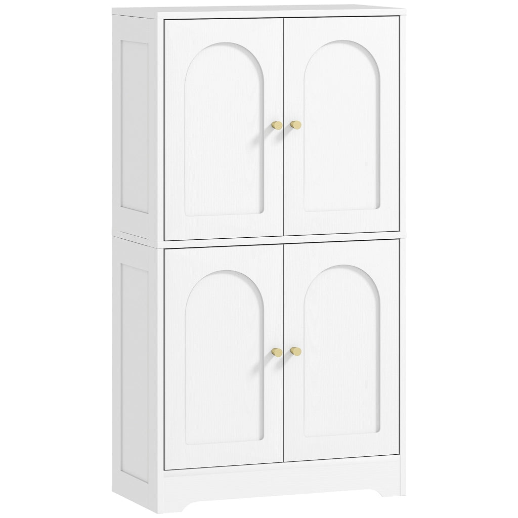 Mobile cucina con 4 ante e 2 ripiani regolabili ¨C zephmum ¨C bianco 60x30x110