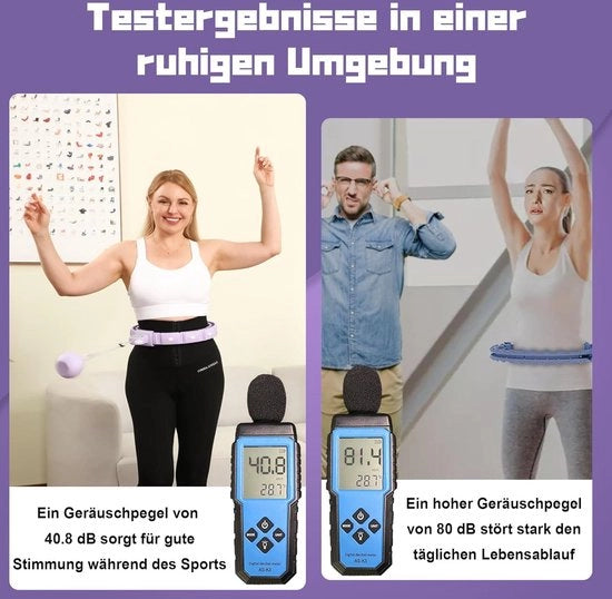 Cerchio di Fitness per Adulti con Lampade a LED a Cambio di Colore, Silenzioso e Stabile, per Perdere Peso e Fitness
