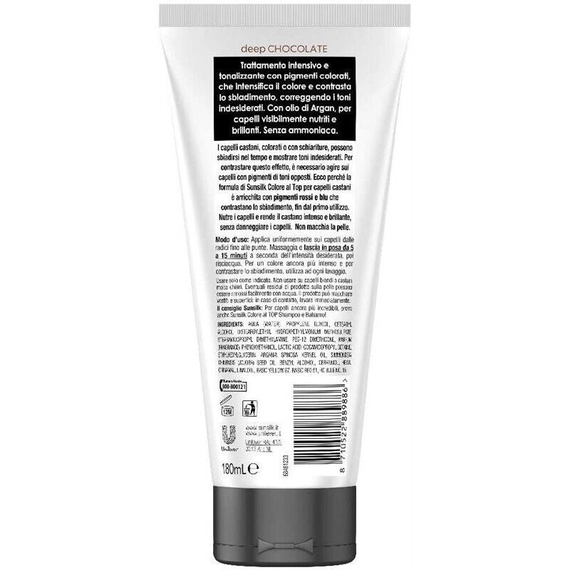 SUNSILK 6 PZ TRATTAMENTO TONALIZZANTE COLORE AL TOP 180 ML DEEP CHOCOLATE