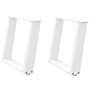 Set di 2 gambe regolabili per tavolino da caffè a forma di U 50 x 42-43 cm acciaio bianco 02_0057049