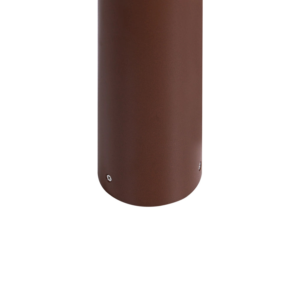 Lampione da Esterno Marrone in Alluminio 81 cm LED Lampada da Sentiero per Giardino Design Moderno
