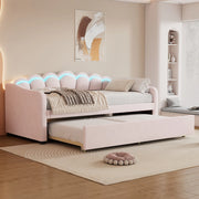 Tagesbett con letto estraibile velluto 90x200 cm
