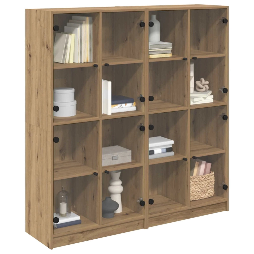 Credenza 2 pcs Rovere artigianale 68 x 37 x 142 cm 3402645