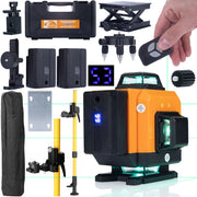 Livella Laser Rosfix Orange Tiger ROT16L – 16 Linee, Autolivellante, IP54 | Set con Treppiede 350cm e Valigetta