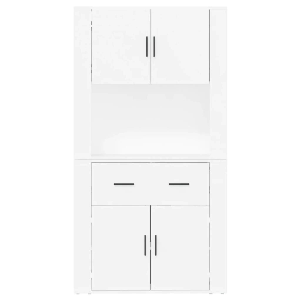 Buffet credenza cassettiera armadio mobile contenitore organizer cucina soggiorno salotto alto legno ingegnerizzato bianco 02_0032783