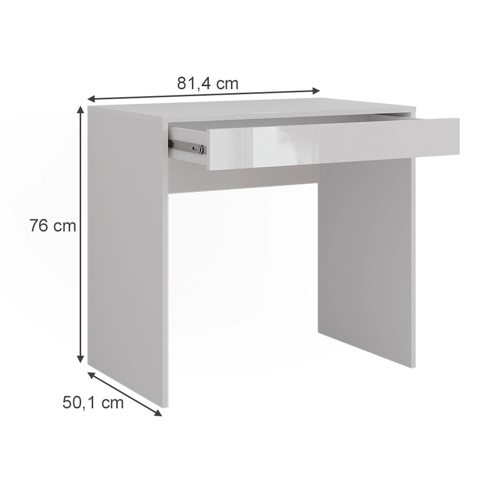Vicco Tavolo da toeletta Bianco/bianco lucido 81.4 cm
