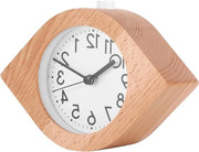 Orologio da tavolo in legno analogico con design a nodi, funzione del sonno e luce intensa, in legno naturale, ideale come regalo per bambini, ragazzi, ragazzi e ragazze
