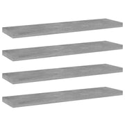 Ripiani per Libreria 4 pz Grigio Cemento 40x10x1,5cm Truciolato