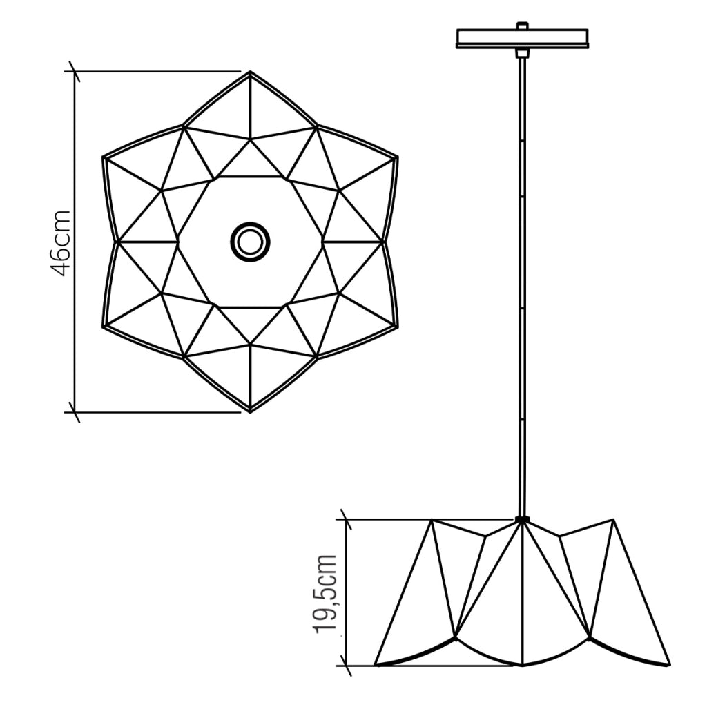 Lampada sospesa Physalis teak Ø46 E27 40W Quintiesse