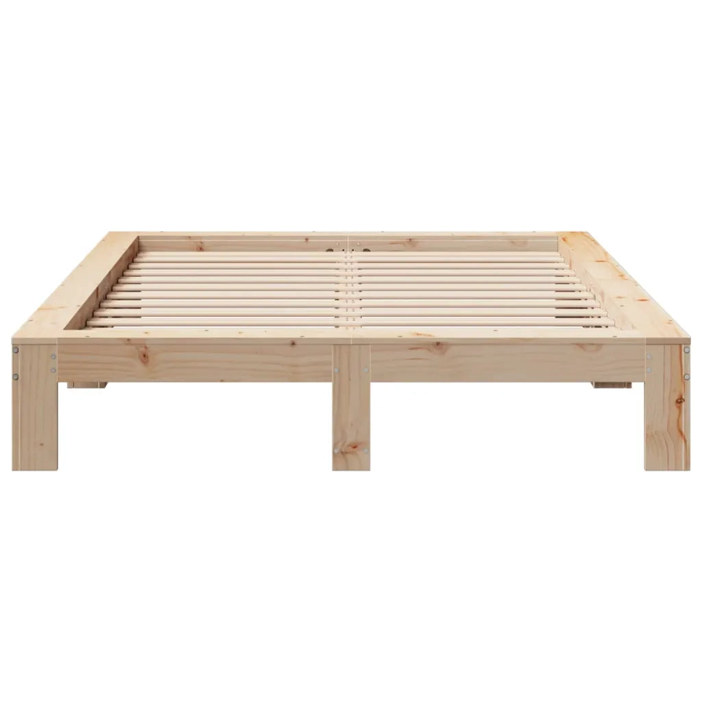 Letto senza Materasso 135x190 cm in Legno Massello di Pino 3308747