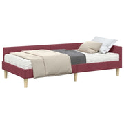 Letto singolo | Letto per adulti | Struttura Letto Angolare con Materasso 2 pcs Grigio Tessuto