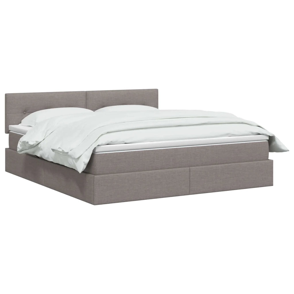 Letto con contenitore e materasso Tortora 140 x 200 cm Velluto 3458628