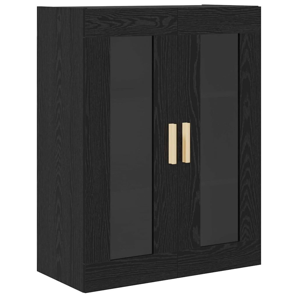 Credenza con Cassetto-Buffet-Armadio da cucina Rovere Nero 69,5 x 34 x 180 cm 361865