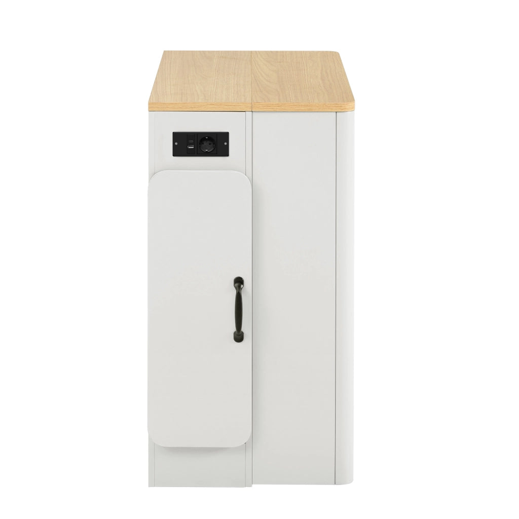 Tavolo da Pranzo Allungabile con Ruote e Piano Rimovibile ¨C MINIMAL ¨C Bianco